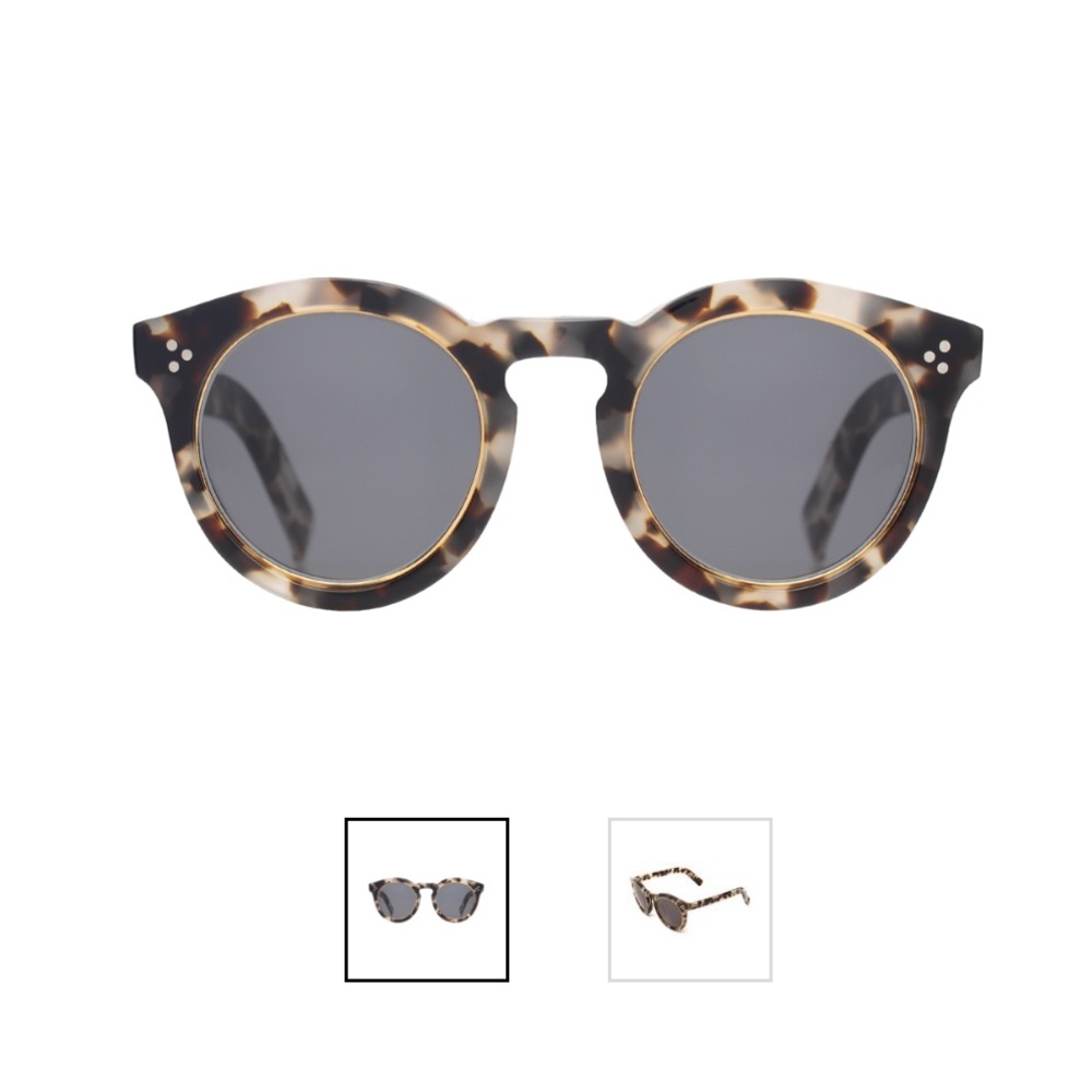 illesteva Leonard II sunglasses in white tortoise
